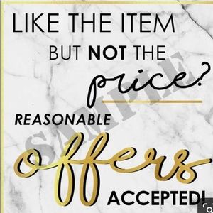 All reasonable offers considered